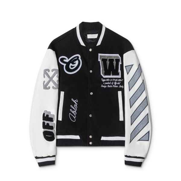 ** Stylowa kurtka bomber z haftami

**